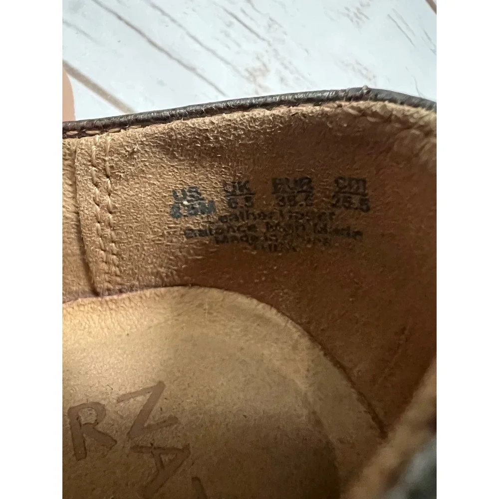 Naturalizer Espadrille Loafers Metallic Bronze Laser Cut Platform 8.5M